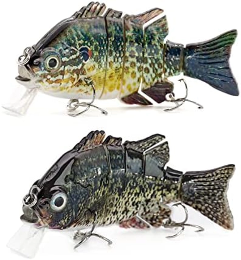 Sunrise Angler Multi Jointed Swimbaits | Sinking Swimming Lures for Freshwater, Saltwater Bass Trout Fishing