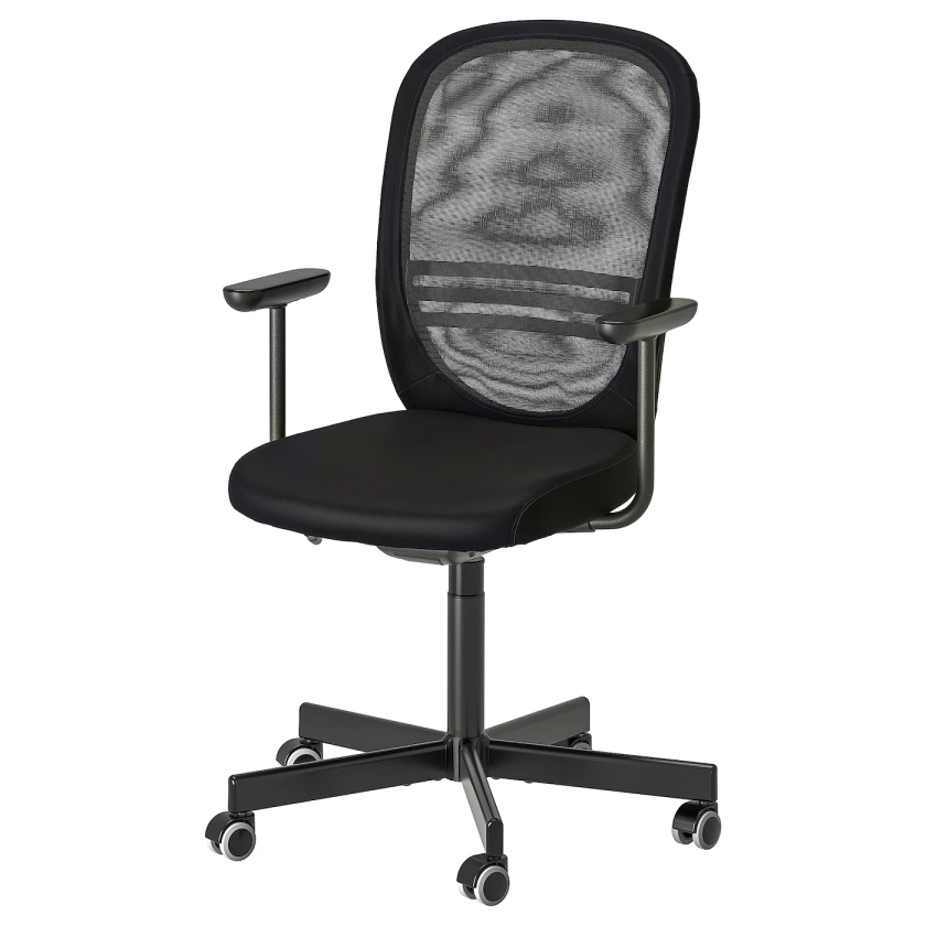 FLINTAN chaise de bureau av accoudoirs, noir - IKEA