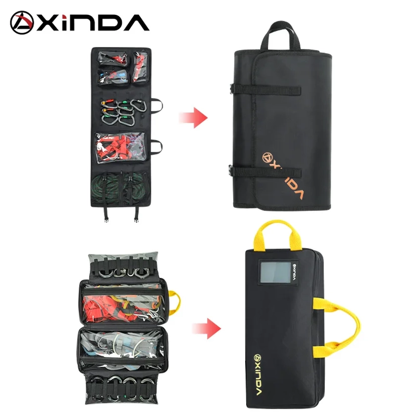 Xinda Outdoor Bag Waterproof Wear-Resistant Quickdraws Carabiner Instrument Climbing Toolkit Tool Equipment Storage Tote Bag