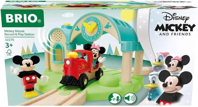 BRIO World Mickey and Minnie Mouse Toy Train Station for Kids Age 3 Years Up - Wooden Railway Set Add On Accessories : Amazon.co.uk: Outlet