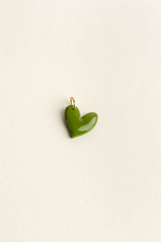 Pendant Jolie - Polymer clay heart pendant | Van Schaaijk Studio