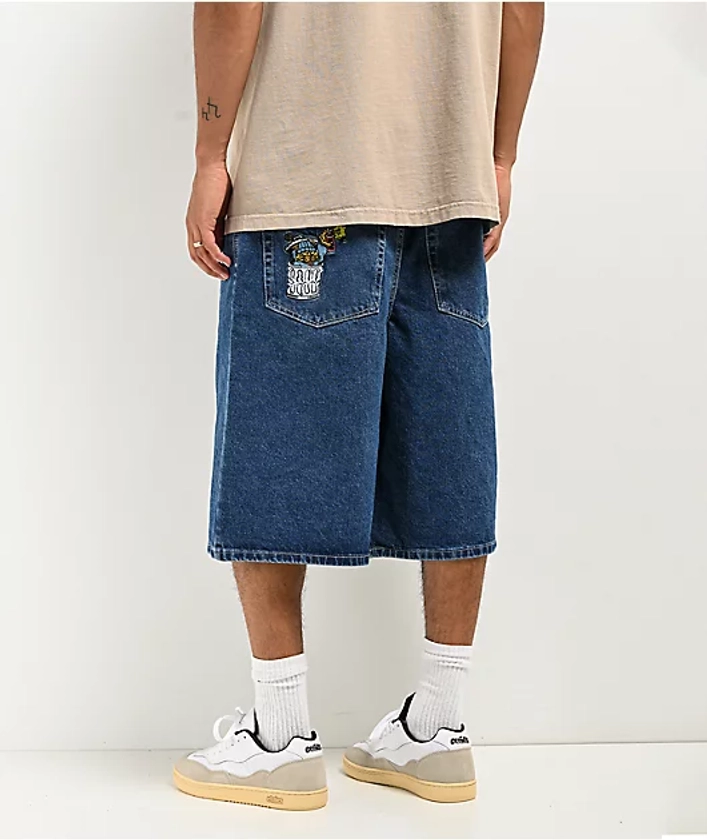 Empyre Ultra Loose Blue Denim Skate Shorts