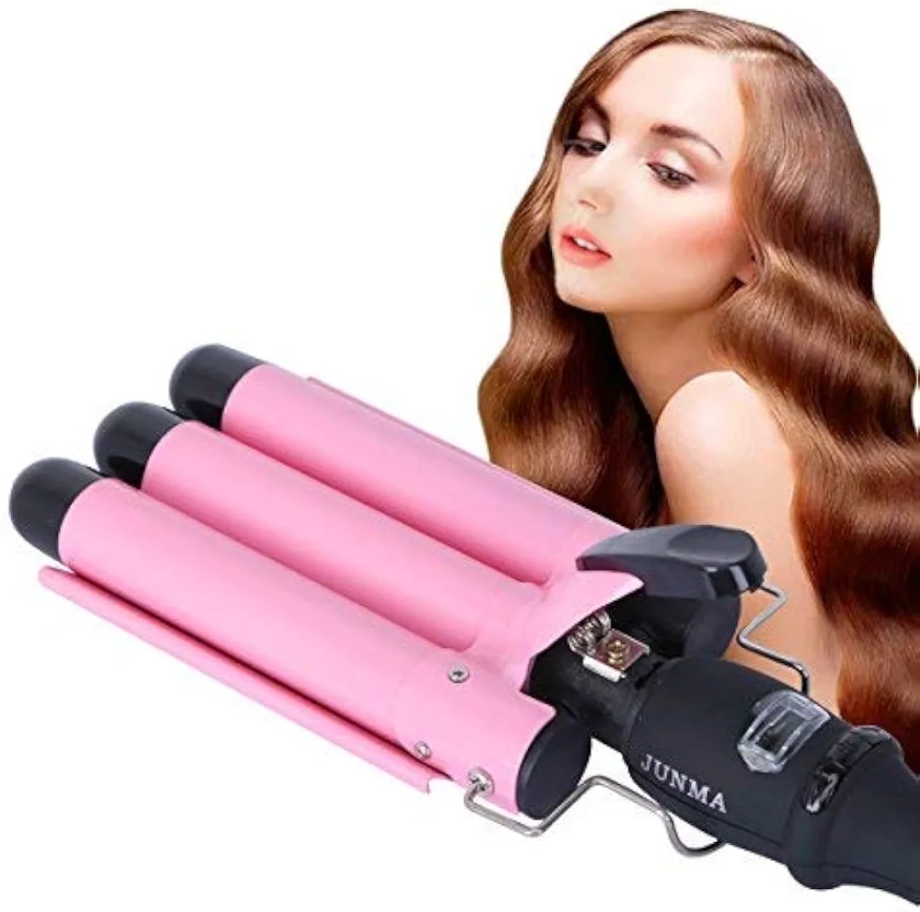 Garne-T 3 Fast Heating Barrel Ceramic Hair Waver Curling Iron Hot Tools Wand (Multicolour, 25mm) : Amazon.in: Beauty