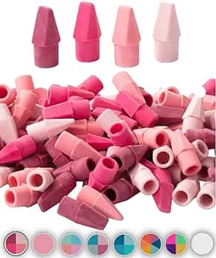 Mr. Pen- Pencil Erasers Toppers, 120 Pack, Pink Shades, Erasers for Pencils, Pencil Top Erasers, Pencil Eraser, Eraser Pencil, Pencil Cap Erasers, Eraser Caps, Eraser Tops, Pencil Topper Erasers