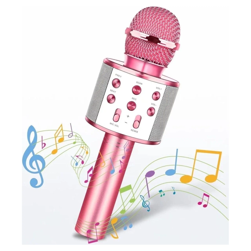 Karaoke Microphone for Kids, Toys for 3-12 Year Old Girls, Kids Microphone Girls Toys Bluetooth Microphone Birthday Gifts for 3 4 5 6 7 8 Years Old Girls Boys