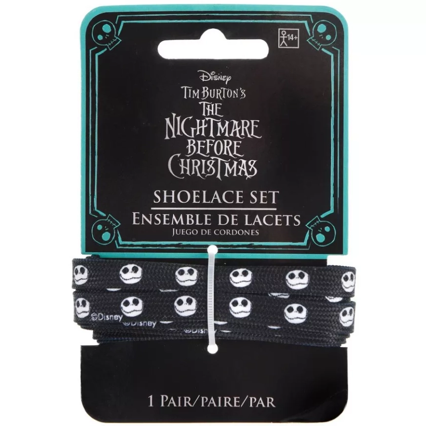 Jack Skellington Shoelaces, 45in, 2ct - The Nightmare Before Christmas