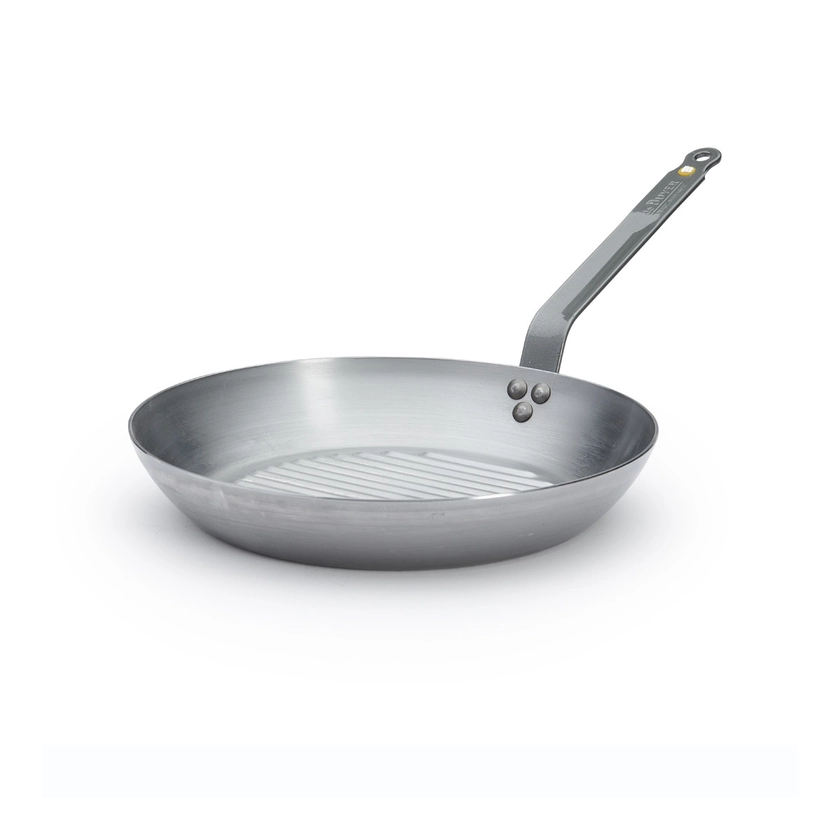 ﻿Poêle ronde Grill MINERAL B, acier doux, Poêles à steaks, ø 32cm - De Buyer