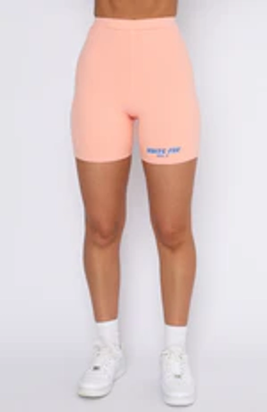 Offstage Ribbed Bike Shorts Apricot Ice