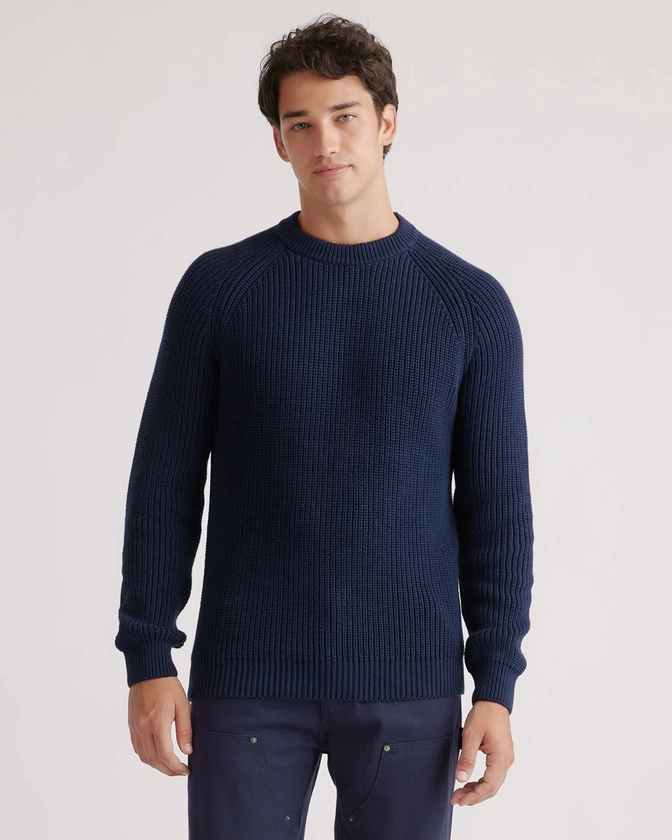 Men's 100% Organic Cotton Fisherman Crew Sweater