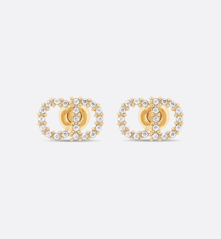 Boucles d'oreilles Clair D Lune Métal finition dorée et cristaux blancs | DIOR