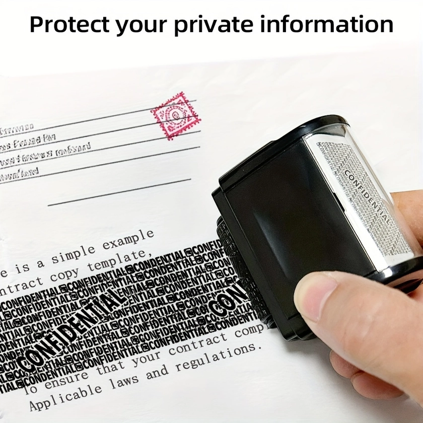 Identity Protection Roller Stamp * Protection Stamp Privacy Secret And Address Protection Stamp Portable * Eliminator Prote
