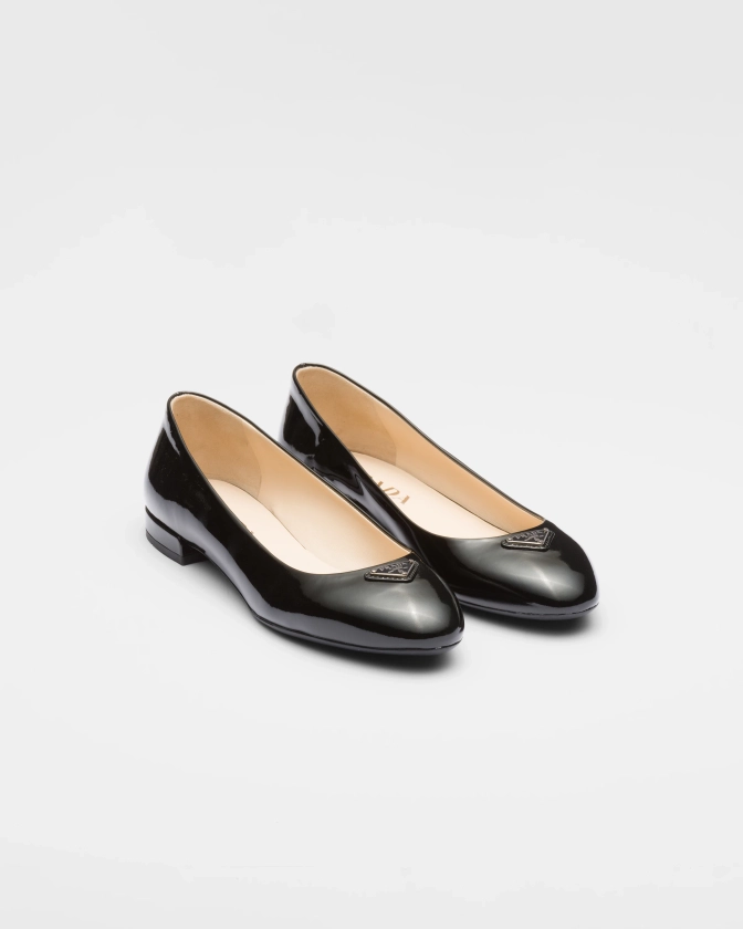 Black Patent Leather Ballerinas | PRADA