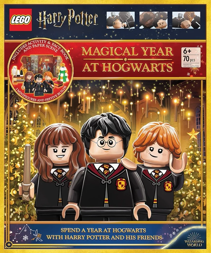 LEGO® Harry Potter™ Magical Year at Hogwarts: Christmas Activity Book with Fun Facts, Play Scene, Basic Brick Kit, and 3 LEGO(R) Minifigures to Inspire Imagination and Creativity!