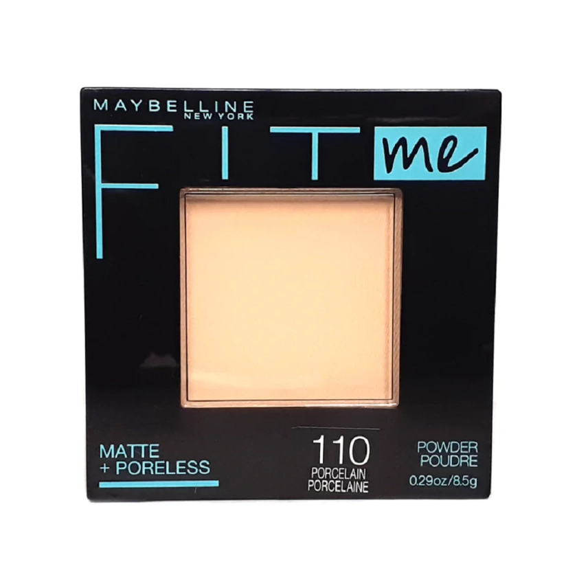 Maybelline New York Fit Me Matte Plus Poreless Foundation Powder (110 Porcelain)