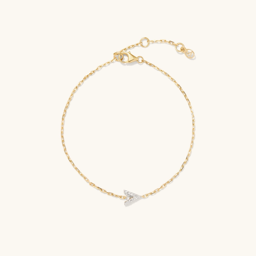 Mejuri Diamond Letter Bracelet