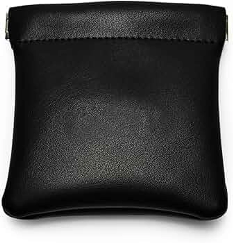 PU Leather Jewelry Travel Bag Leather Jewelry Pouch Christmas,Wedding Party Favor Gift Bag (L, Black)