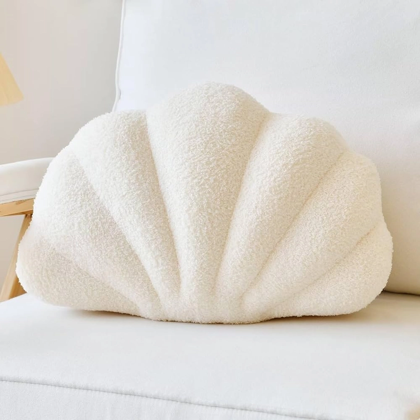 Amazon.com: Lfsaaj Seashell Throw Pillows, Shell Shaped Throw Pillows, Soft Home Decorative Pillow Plush Cushion for Bed Couch Living Sofa Room Decor Accent Throw Pillow (13x10 Inch, Beige) : Home & Kitchen