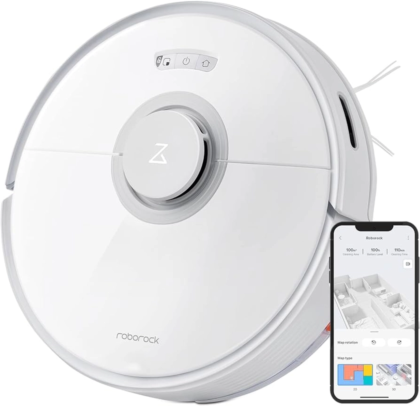 roborock Q7 Max Robot Vacuum and Mop Cleaner, 4200Pa Strong Suction, Lidar Navigation, Multi-Level Mapping, No-Go&No-Mop Zones, 180mins Runtime, Works with Alexa, Perfect for Pet Hair(White)