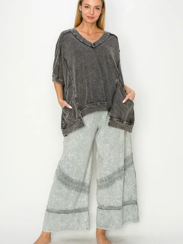 Mineralwash Wide Leg