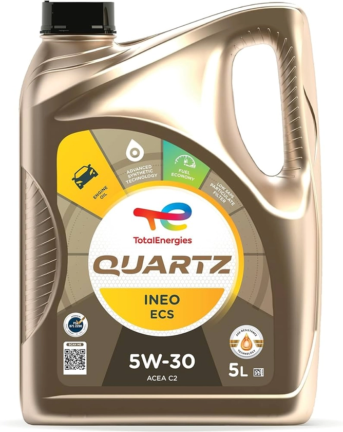 Amazon.fr : Total Huile de Lubrification pour Moteur Quartz Ineo ECS 5W-30 5 litres