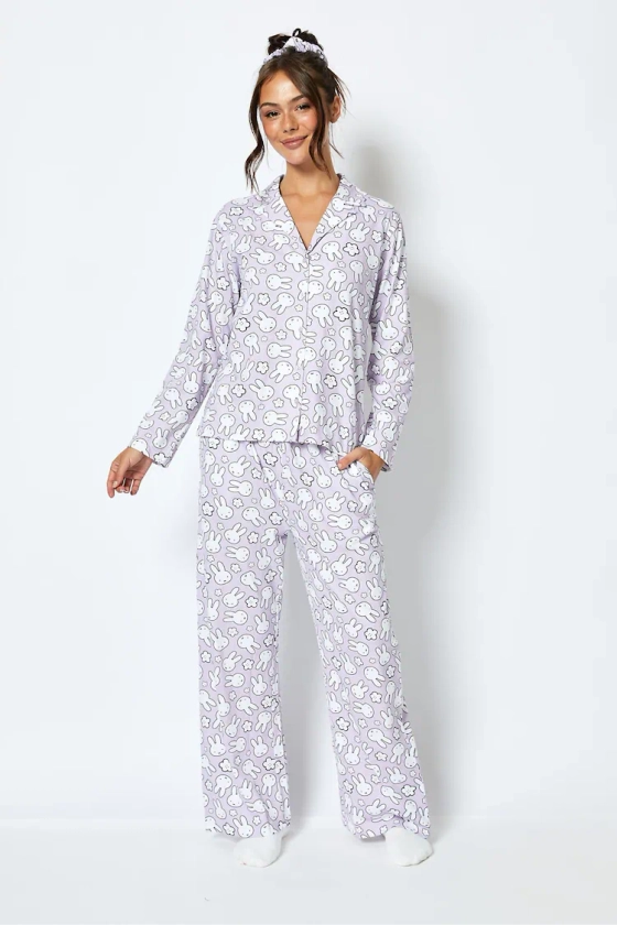 Buy Miffy x Skinnydip Pyjama Set in Lilac from the Next UK online shop