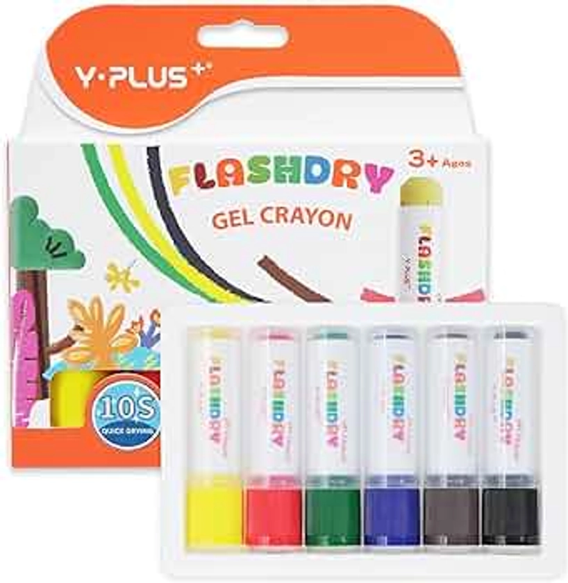 YPLUS Peinture Enfant - Kit de Gouache Solide, Conçu spécifiquement pour les Enfants de 2 à 4 Ans - Peinture pour Bébé, Sans Dégâts, Lavable et Multifonctionnelle, 6 couleurs