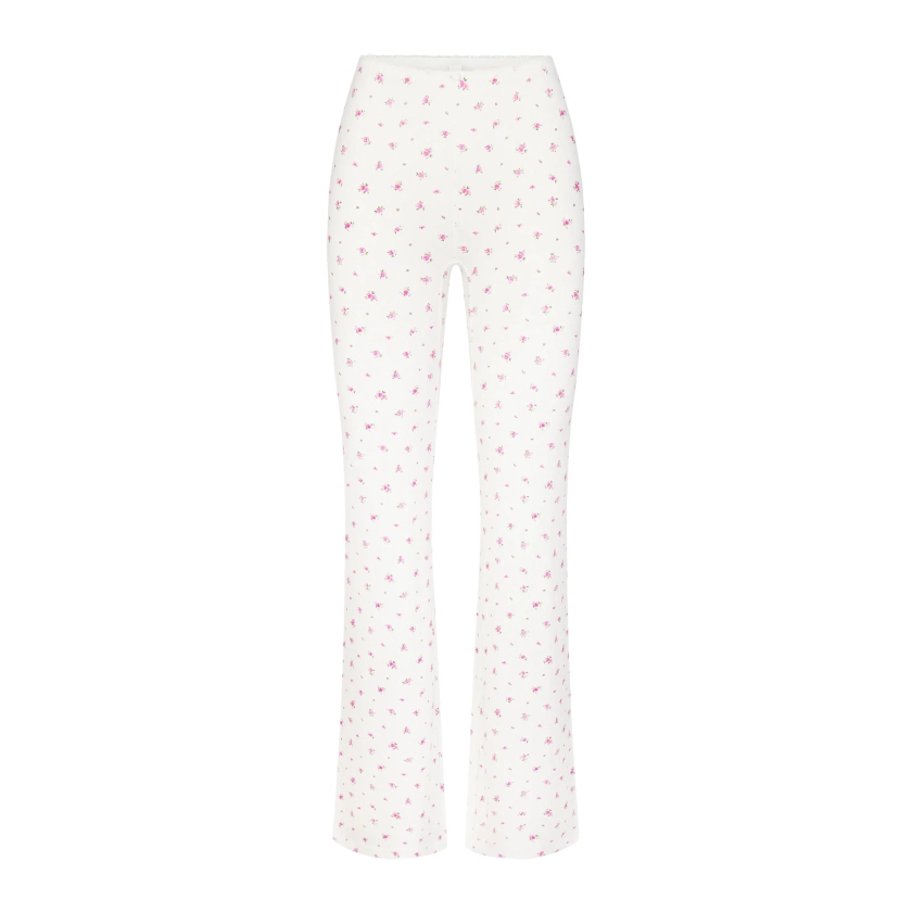 SOFT LOUNGE LACE PANT | NEON ORCHID ROSE PRINT