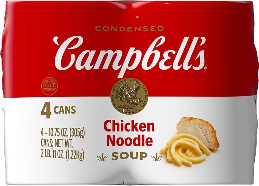 Campbell's Condensed Chicken Noodle Soup, 10.75 Ounce Can (Pack of 4)