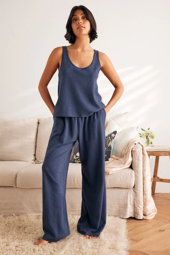 Buy Laura Ashley Navy Knit Lounge Trousers from the Next UK online shop