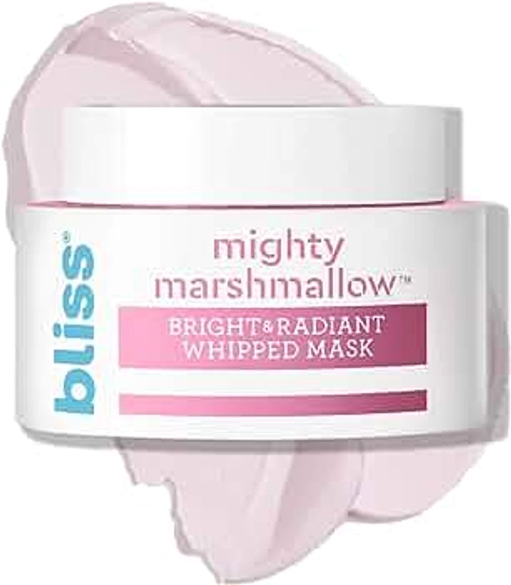 Bliss Mighty Marshmallow Bright & Radiant Whipped Mask - Brightening & Hydrating Face Mask - 1.7 Oz - Luminious Skin - Clean - Vegan & Cruelty-Free - All Skin Types