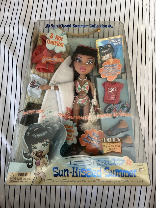2004 MGA Bratz Sun Kissed Summer Collection Jade Doll & Accessories Rare New