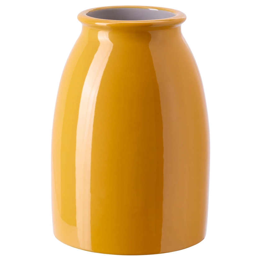 KOPPARBJÖRK Vase - jaune vif 21 cm