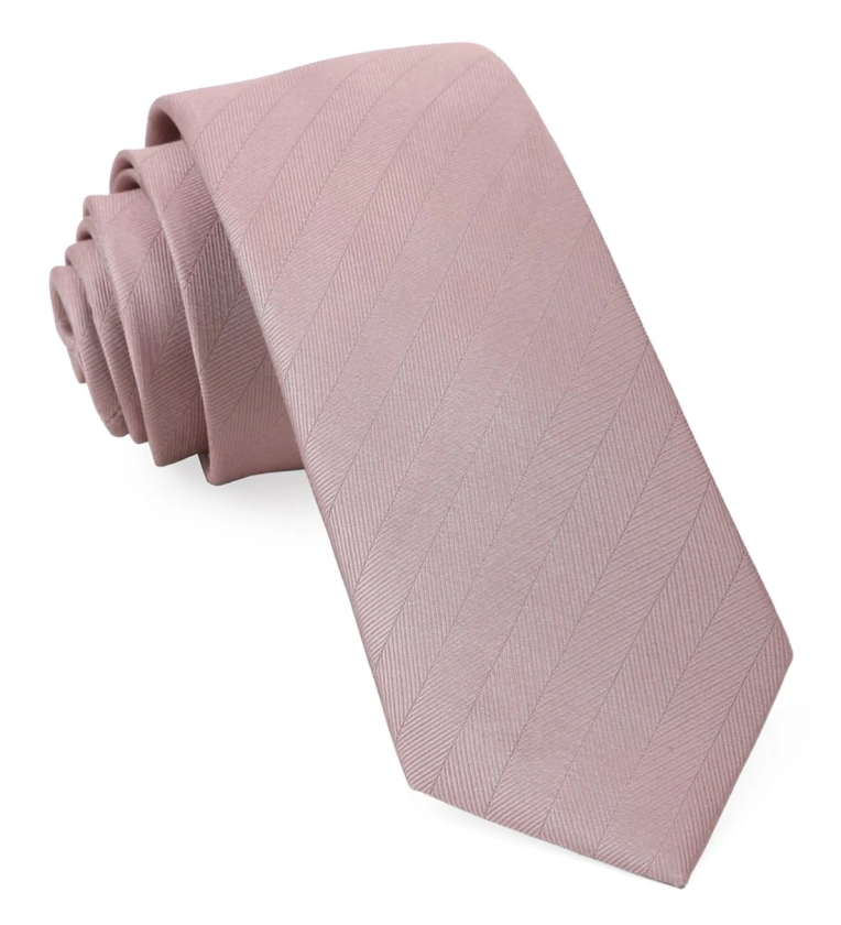 Herringbone Vow Mauve Stone Tie | Silk Ties | Tie Bar