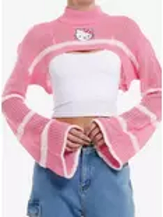 Hello Kitty Stripe Bolero Girls Crop Shrug | Hot Topic