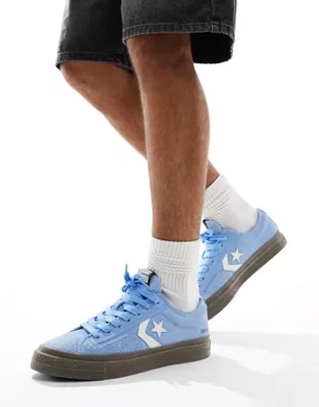 Converse Star Player 76 Ox trainers with suede toe in blue | ASOS