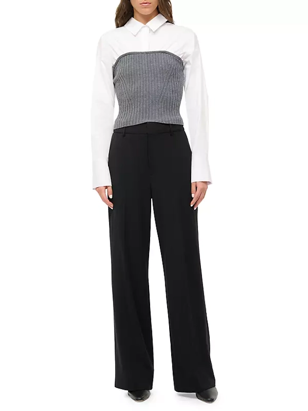 Shop Staud O'keefe Collared Top | Saks Fifth Avenue