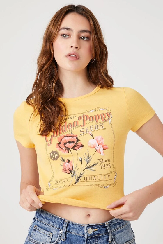 Golden Poppy Graphic Baby Tee