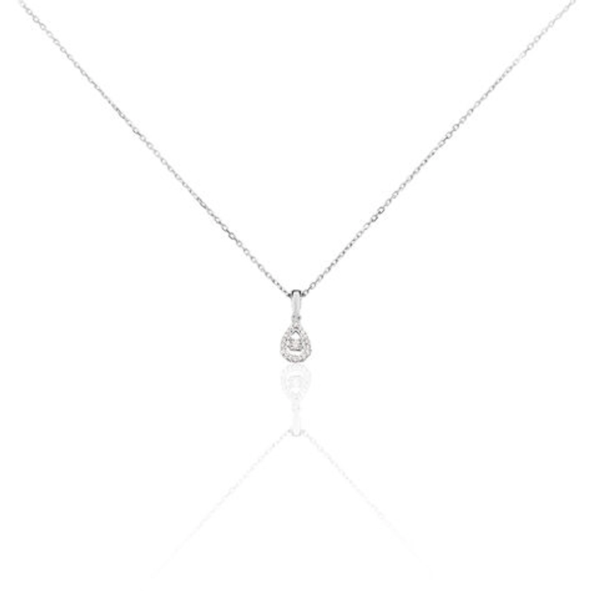 Collier Domitia Or Blanc Diamant