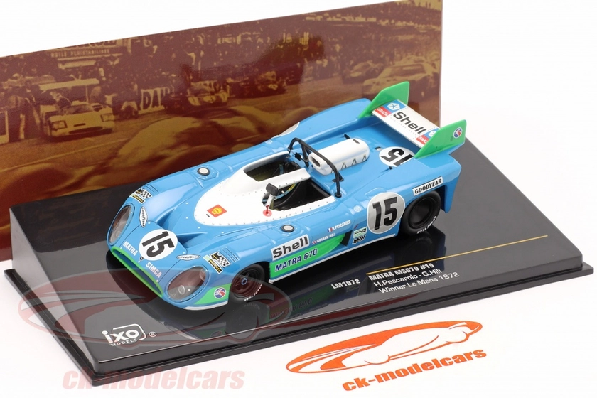 Matra MS670 #15 gagnant 24h LeMans 1972 Pescarolo, Hill 1:43 Ixo