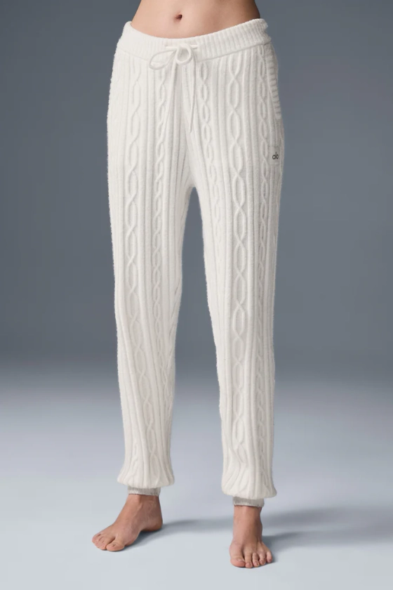 Cable Knit Winter Bliss Pant - Ivory