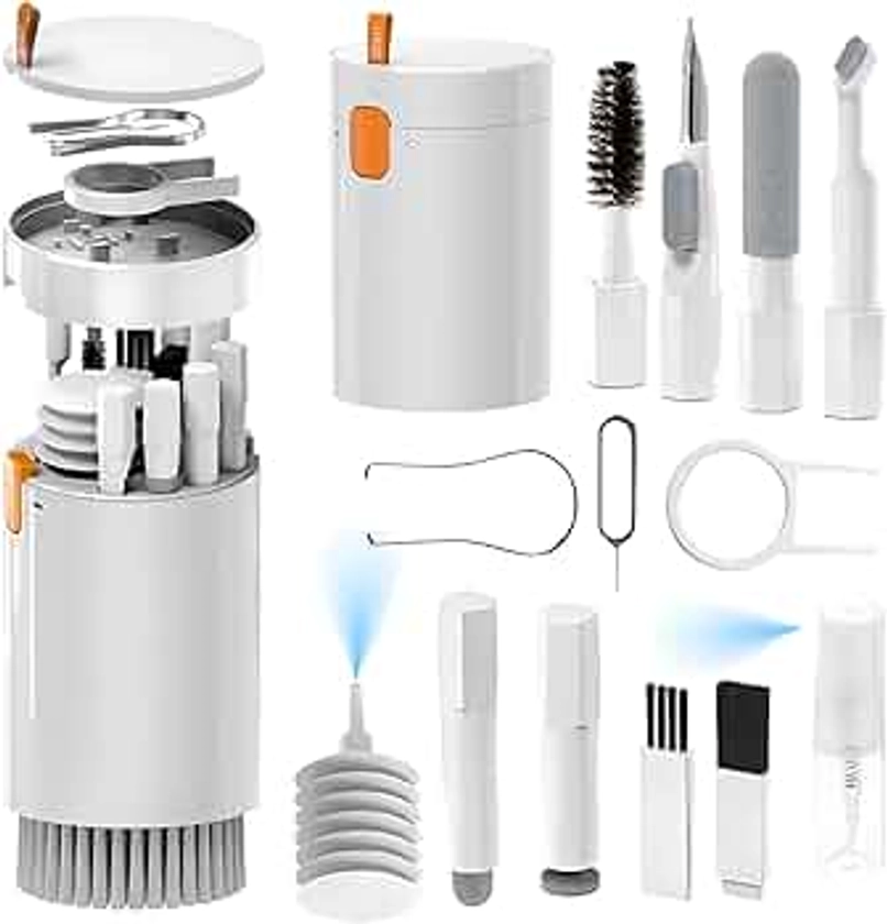 20 in 1 Multifunctional Cleaning Kit for Apple Airpods,iPhone,Pad Charging Port,Repair Cleaner Tool Kit for Camera Lens,Earbuds,Laptop,Mechanical Keyboard,sim ejecy Tool,Electronic Product Cleaning