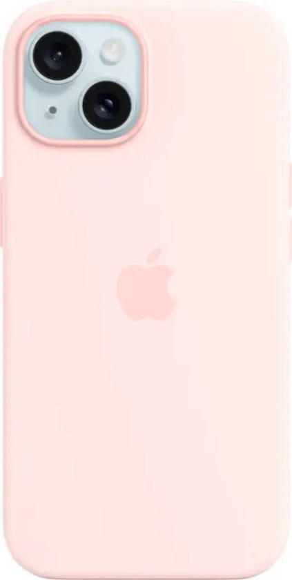 Apple iPhone 15 Silicone Case with MagSafe Light Pink MT0U3ZM/A - Best Buy