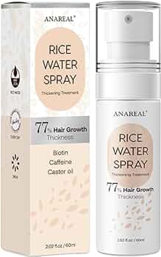 Rice Water for Hair Growth, Hair Growth Serum Women, Rice Water, Rice Water Spray, Rice Water for Hair, Rice Water Spray that can be used with Rice Water Shampoo and Conditioner, 60ml