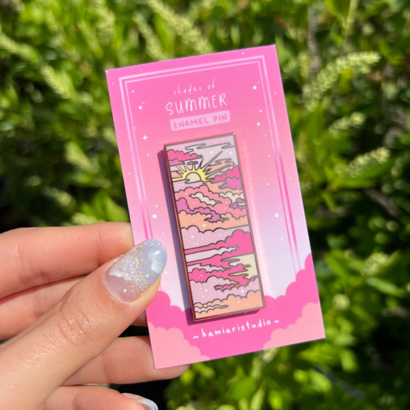 Shades of Summer Pink Hard Enamel Pin | Rosegold