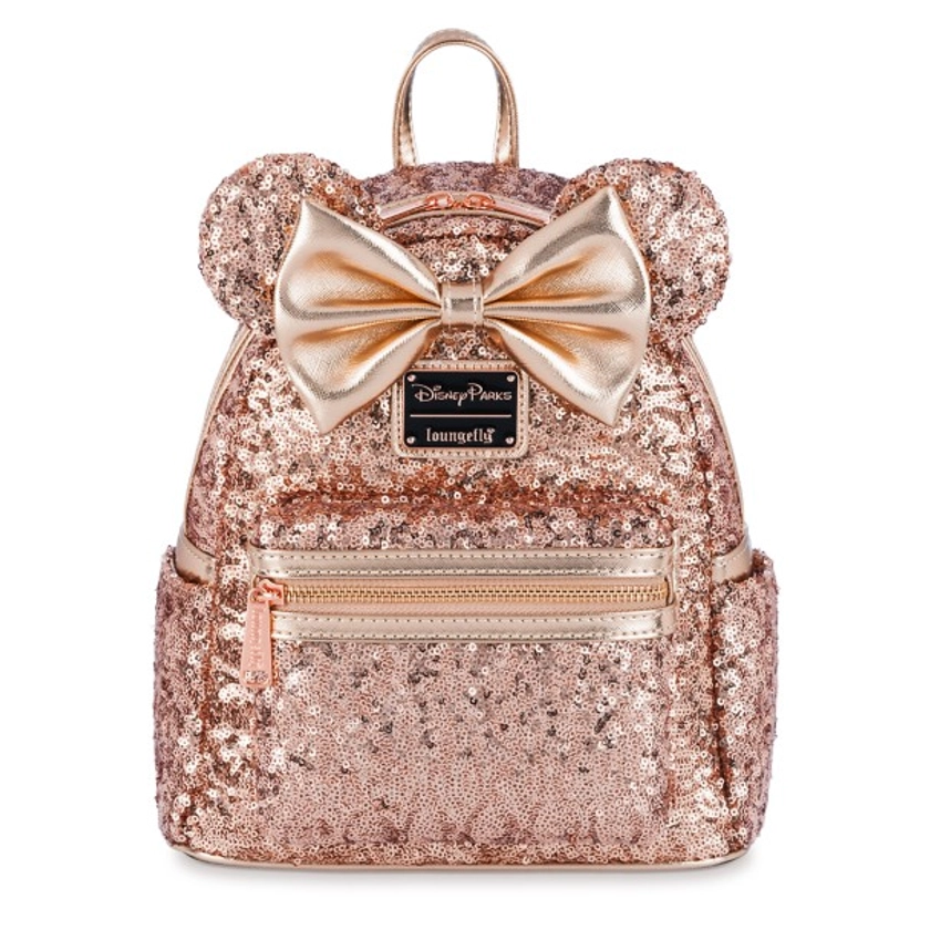 Minnie Mouse Sequin Loungefly Mini Backpack – Rose Gold | Disney Store