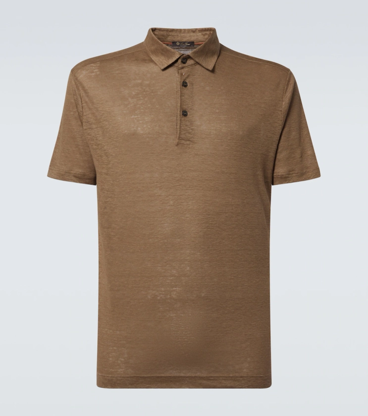 Linen polo shirt in brown - Loro Piana | Mytheresa