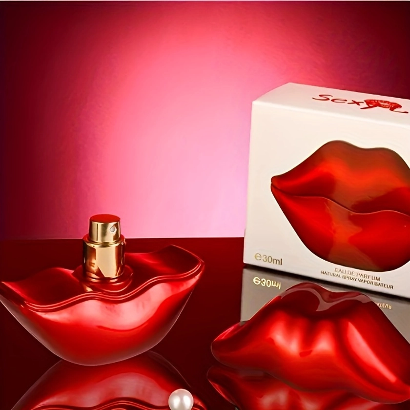 30ml Red Lip Shape Eau De Parfum For Women, Refreshing And Long Lasting Fragrance With Floral Notes, Perfume For Dating And Daily Life, A Perfect Gift For Her