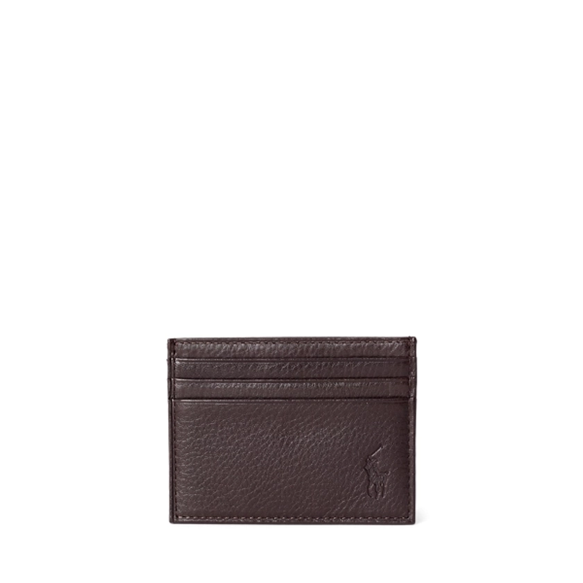 Porte-cartes en cuir chagrin pour homme | Ralph Lauren® FR