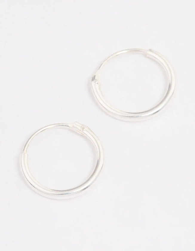 Sterling Silver Hoop Earrings 10mm