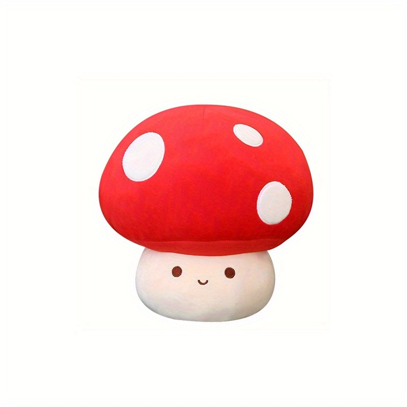 Cute Mushroom Plush Kawaii Mushroom Stuffed Animal Pillow Gifts for Kids Small Stuffed Mushroom Home Decor
